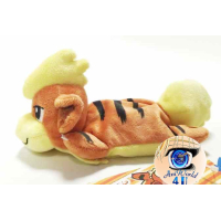 Authentic Pokemon center plush, Kuttari Growlithe awake 19cm long 